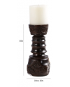 WOODEN CANDLE HOLDER (BROWN)